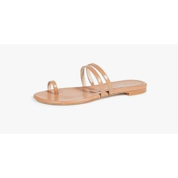 Stuart Weitzman Shoes - Stuart Weitzman Leonita Slide Sandal Tan Smooth Calf Leather Size 6 NIB Timeless